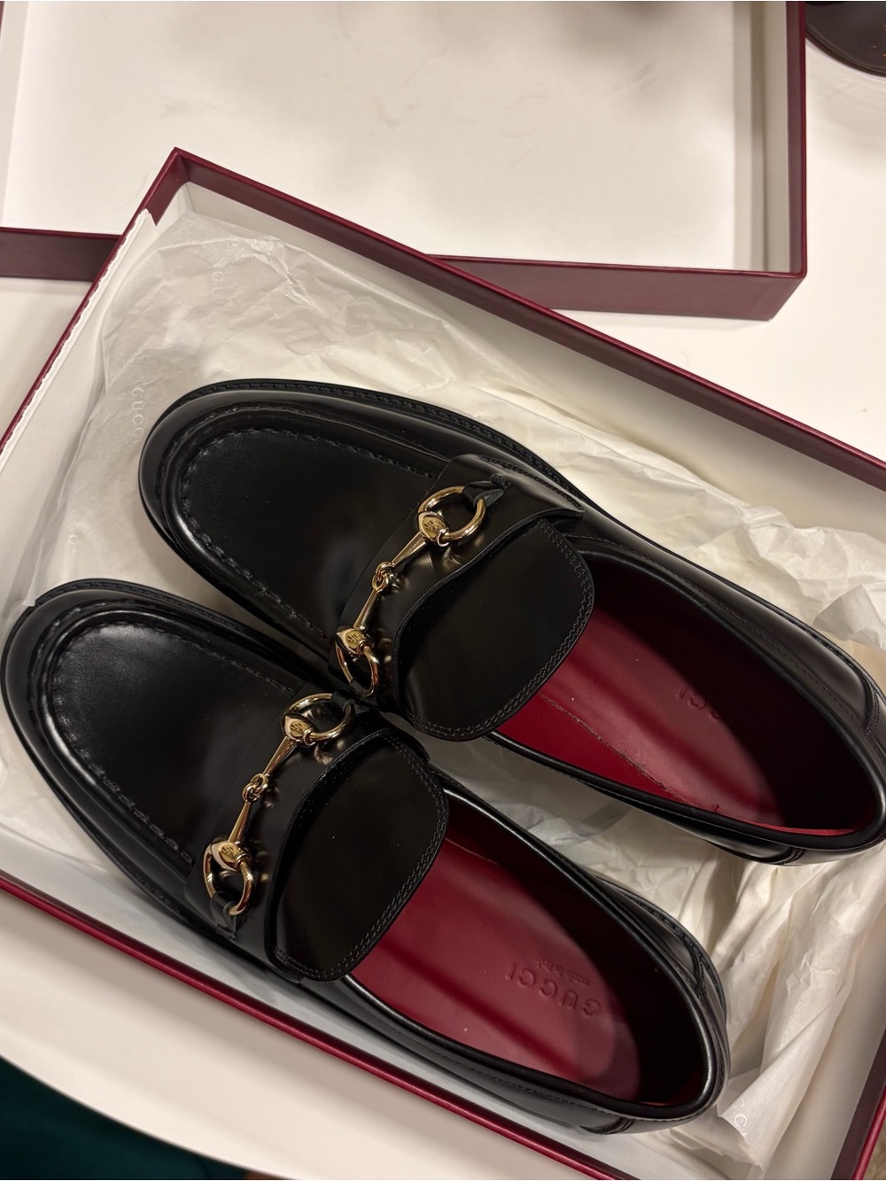Gucci Leather Horsebit Loafers